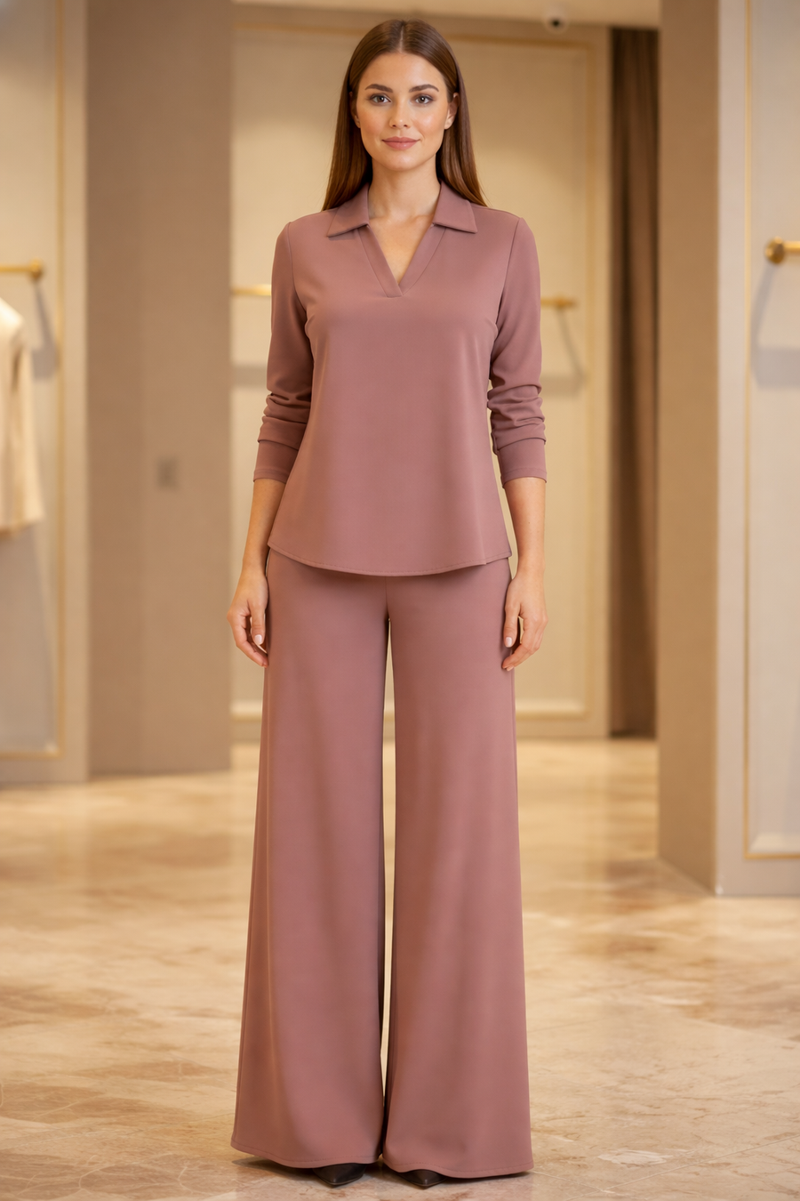 Completo Donna Camicia e Pantaloni Palazzo
