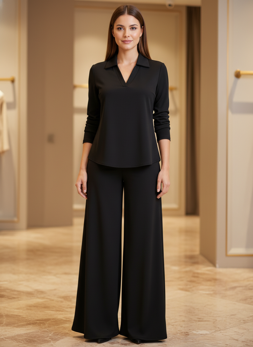 Completo Donna Camicia e Pantaloni Palazzo